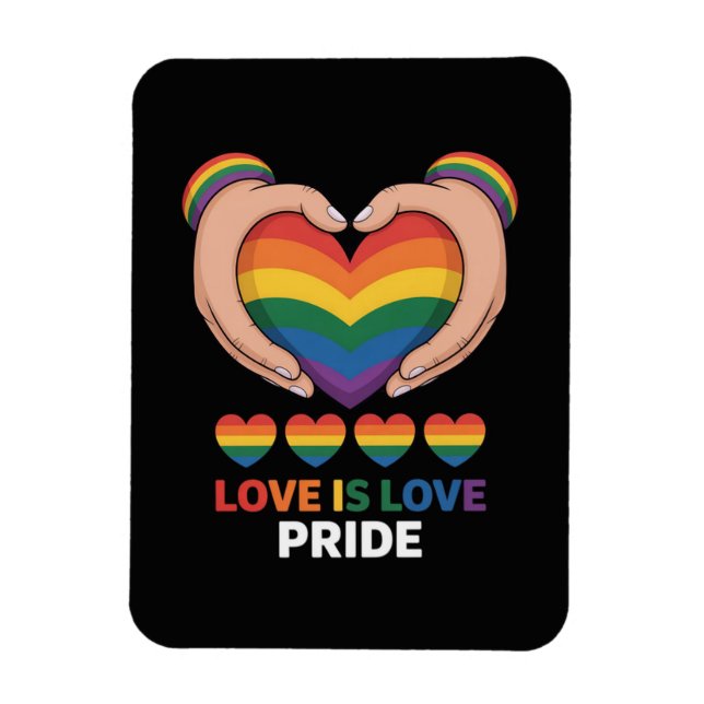 Ímã O amor é amor LGBQT (Vertical)