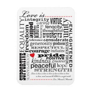 Ímã O amor é amor, matéria das palavras