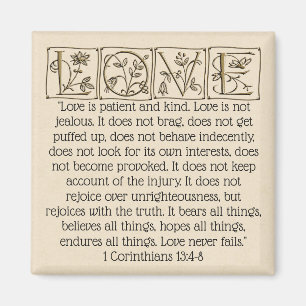 Imã O amor é… escritura Magnet~Gold