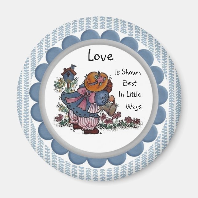 Imã O amor é mostrado melhor de maneiras pequenas (Frente)