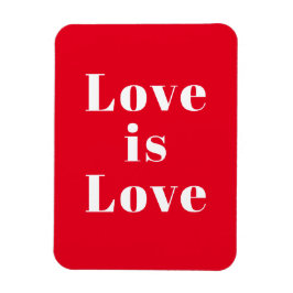 Ímã "O amor é o amor" branco vermelho