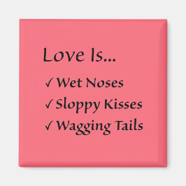 Imã O amor é o Magnet Quadrado