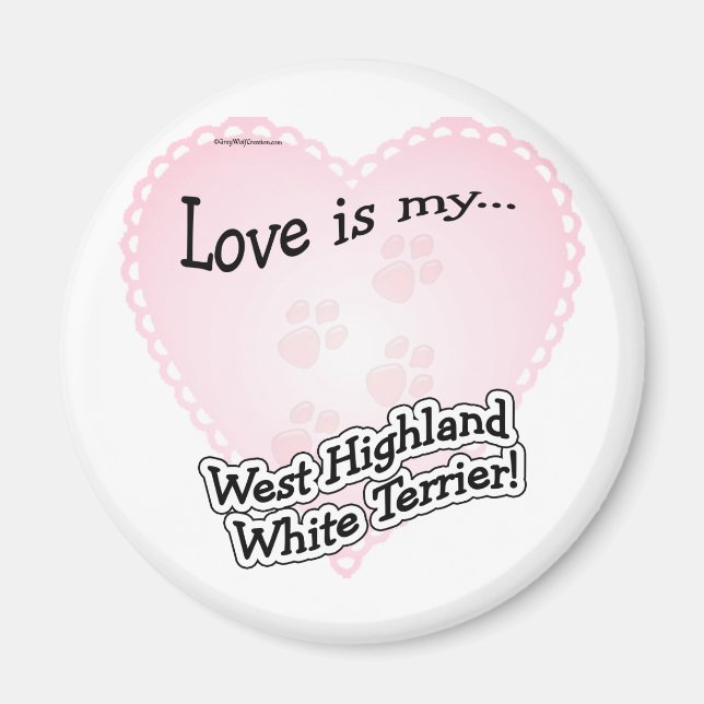 Imã O amor é o meu West Highland White Ter... (Frente)