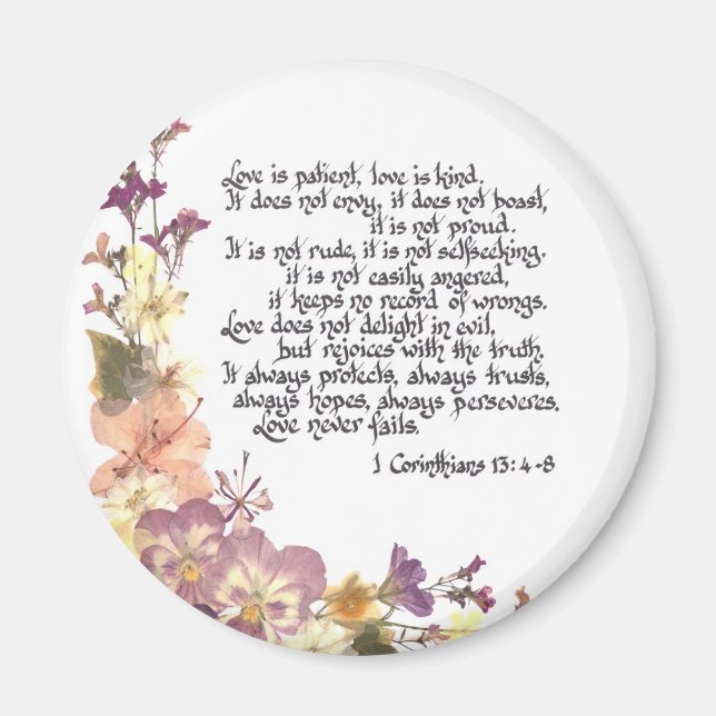 Imã O amor é paciente (Frente)