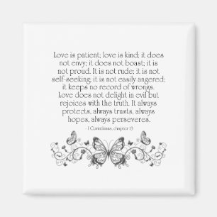 Imã O amor é paciente, amor é ímã amável