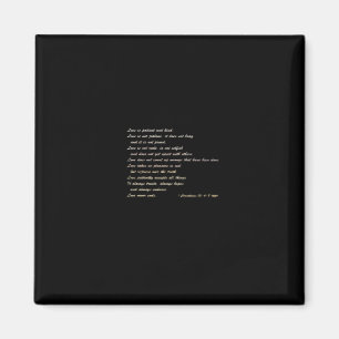 Imã O Amor é Paciente Design Inspirador Simples