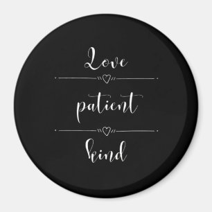 Imã O Amor É Paciente Design Minimalista e Sincero