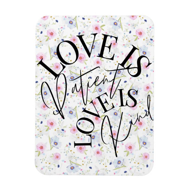 Ímã O amor é paciente, o amor é gentil (Vertical)