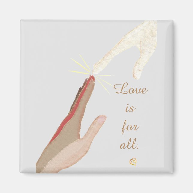 Imã O amor é para todas as mãos espirituais universais (Frente)