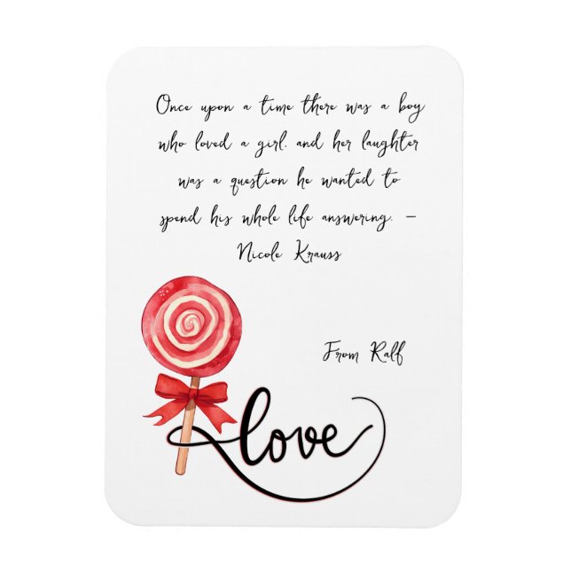 Ímã O amor é um doce namorados xoxo (Vertical)