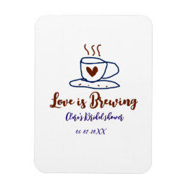 Ímã O amor está fervendo marrom azul chá de panela adi