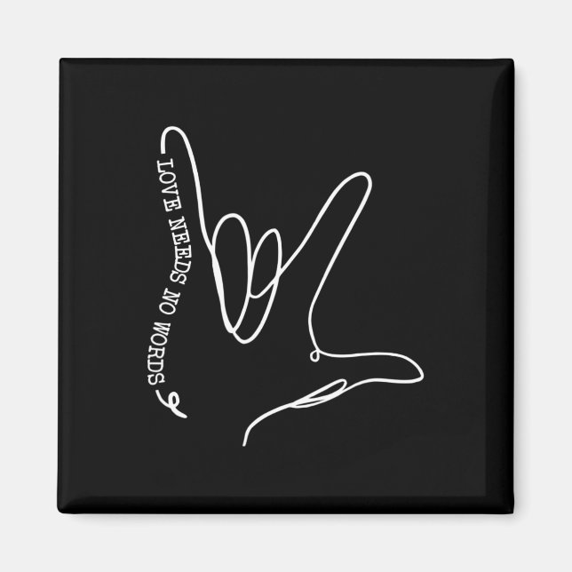 Imã O Amor Não Precisa De Palavra Autismo Autismo Sens (Frente)