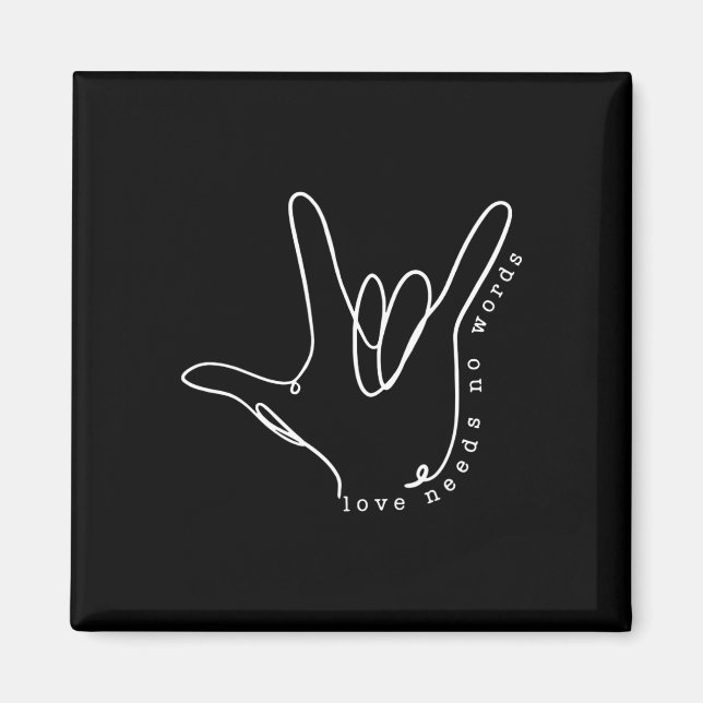 Imã O Amor Não Precisa De Palavra Autismo Autismo Sens (Frente)