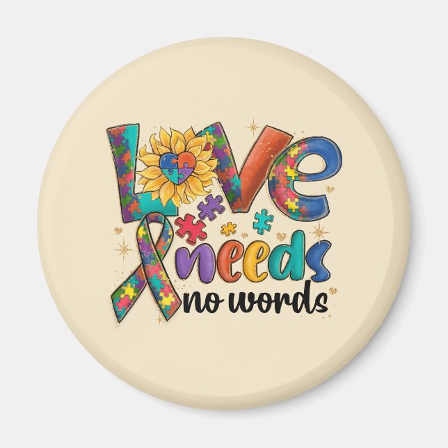 Imã O Amor Não Precisa De Palavras - Consciência Autis (Frente)