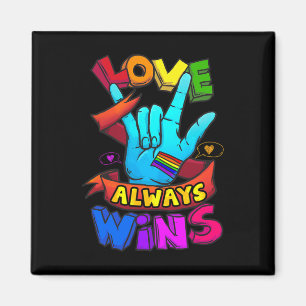 Imã O amor sempre ganha o Orgulho gay LGB de consciênc