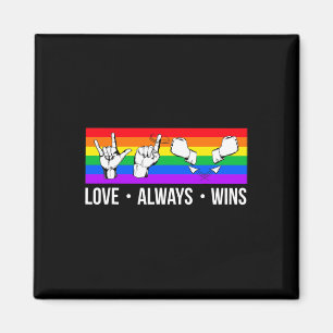 Imã O amor sempre ganha o Orgulho gay LGB de consciênc