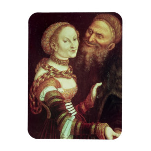 Ímã O ancião Lovesick, 1553 (óleo no painel)