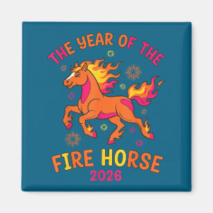 Imã O Ano do Cavalo de Fogo Celebração Design 2026
