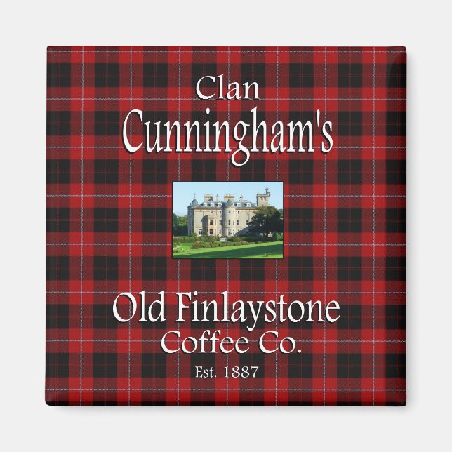 Imã O Antigo Café Finlaystone de Clan Cunningham. (Frente)