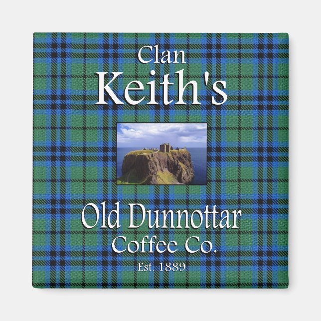 Imã O antigo Dunnottar Coffee Co. Magnet de Clan Keith (Frente)