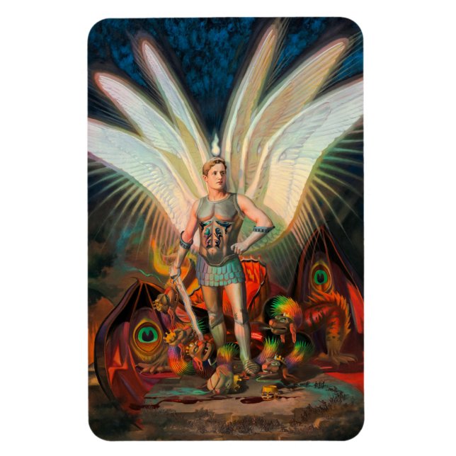 Ímã O Arcanjo Michael Derrota o Dragão (Vertical)