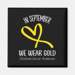 Imã O Arco-Íris Em Setembro Vestimos Cancer Dourado Da
