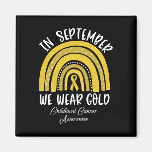 Imã O Arco-Íris Em Setembro Vestimos Cancer Dourado Da
