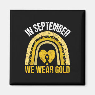 Imã O Arco-Íris Em Setembro Vestimos Cancer Dourado Da