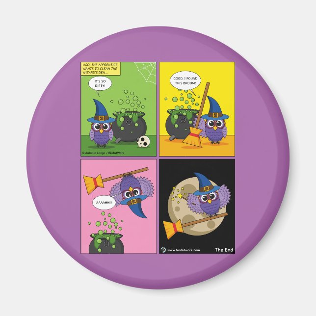 Imã O Assistente de Aprendizado - Limpando cômico (Frente)