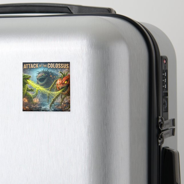 Imã O ataque do mutante Colossus veggie square ma (In Situ (Luggage))
