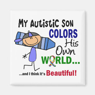 Imã O autismo COLORE SEU PRÓPRIO filho do MUNDO