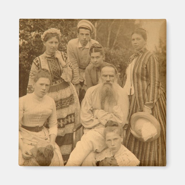 Imã O autor Leo Tolstoy com sua família (Frente)