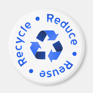 Imã O azul reduz o ímã do reciclar reusar