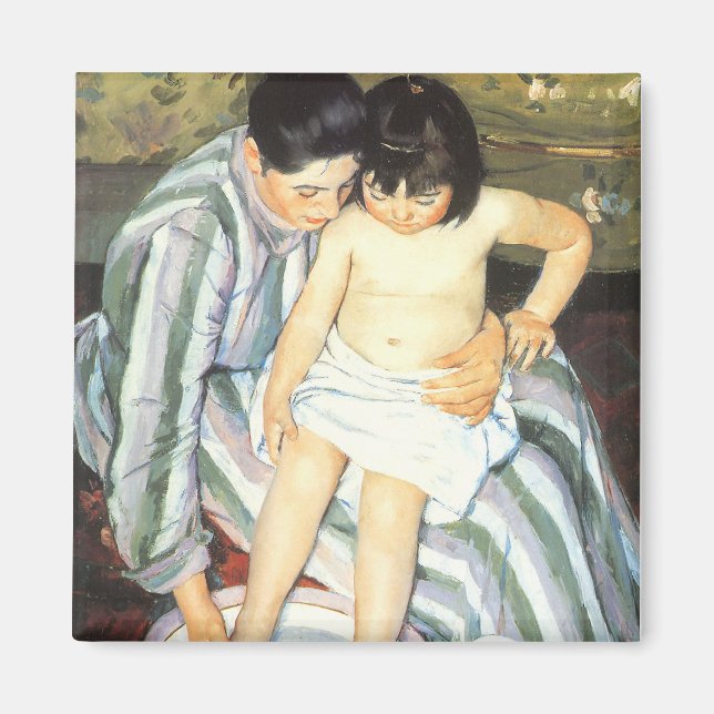 Imã O Banho de Criança por Mary Cassatt Impressionismo (Frente)