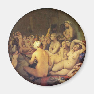 Imã O banho turco (Tondo) por Ingres Jean Auguste faz