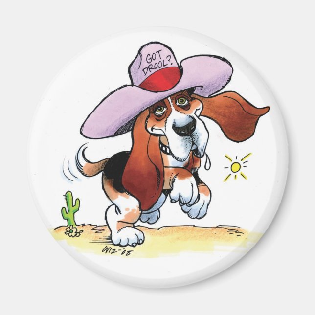 Imã O Basset Tem O Drool? Magneto Médio (Frente)