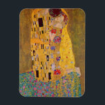 Ímã O Beijo de Gustave Klimt<br><div class="desc">"The Kiss",  por Gustave Klimt (1908,  folha de óleo e ouro na canvas,  Österreichische Galerie Belvedere museum,  Palácio de Belvedere,  Viena,  Áustria)</div>