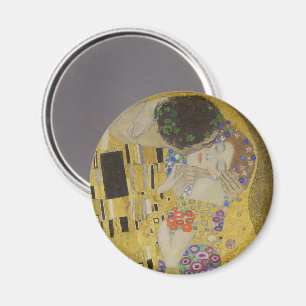 Imã O Beijo, Pintura a Óleo Art Nouveau, Gustav Klimt