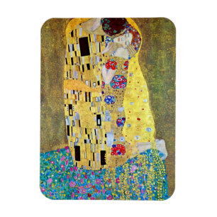 Ímã O beijo por Gustavo Klimt, arte Nouveau do vintage