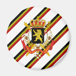 Imã O belga listra a bandeira