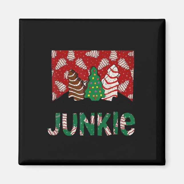 Imã O Bolo De Árvore De Natal Divertido Junkie Tis A É (Frente)