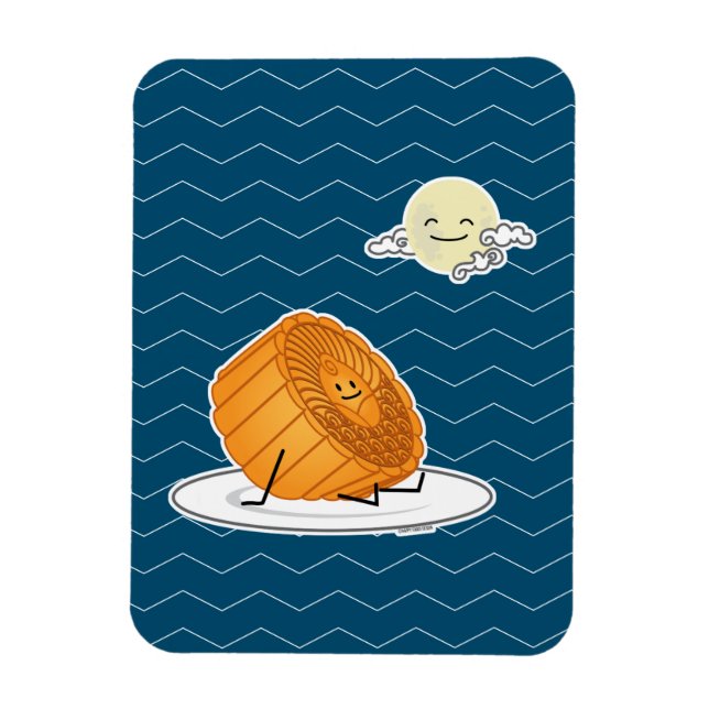 Ímã O bolo lunar lunar do Festival de outono do Médio  (Vertical)