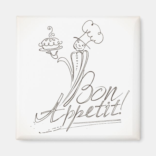 Imã O Bom Chef diz Bon Appetit! (Frente)