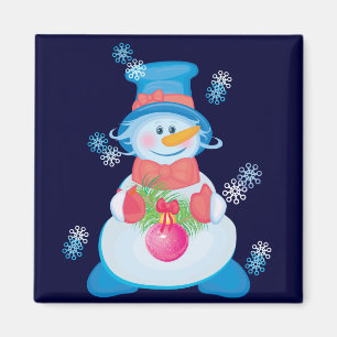 Imã O boneco de neve caçoa o ímã para presentes