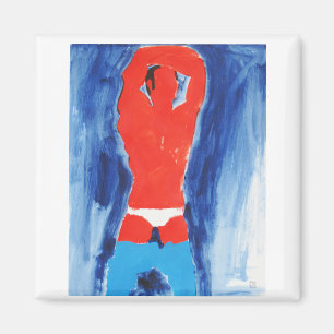 Imã O branco informa a calças de ganga