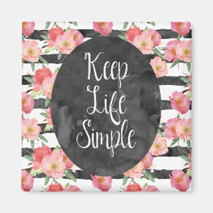 Imã O branco preto listra a aguarela cor-de-rosa