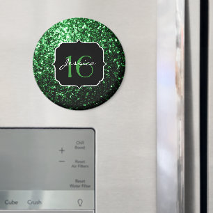 Imã O brilho bonito do verde do encanto sparkles o