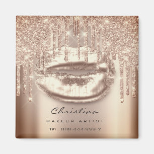 Imã O brilho do maquilhador dos lábios do beijo gotej