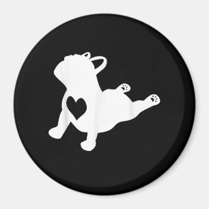 Imã O Bulldog Francês Yoga Adora Heart Frenchie Worko