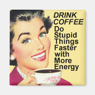 Imã O café da bebida faz um ímã quadrado mais rápi